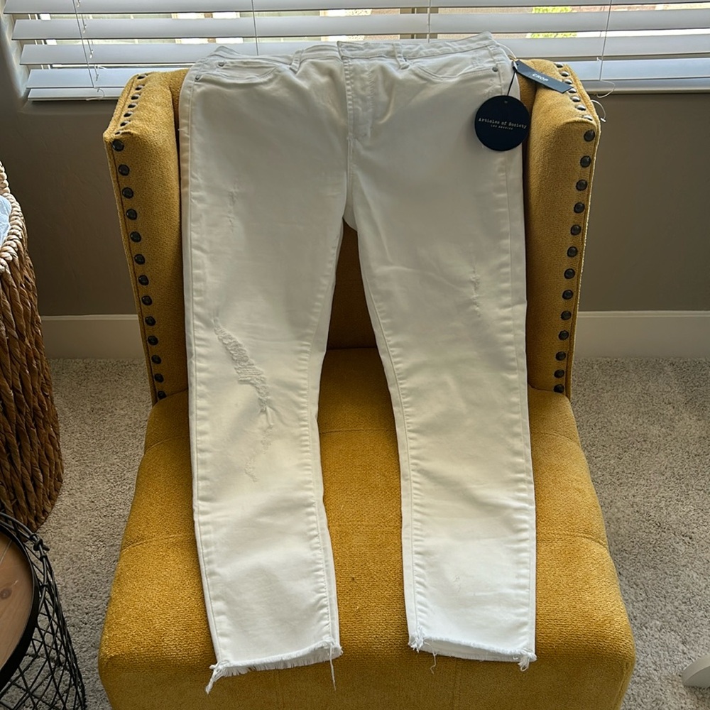White Crop Jeans